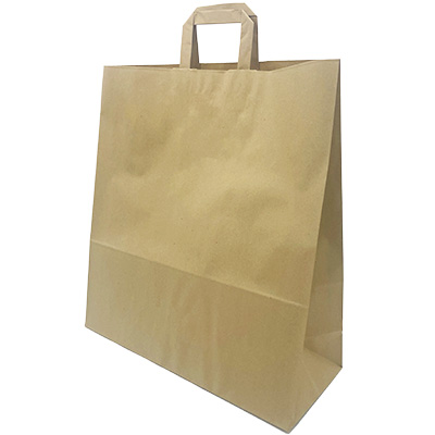 Sacs cabas kraft - Sacs kraft brun poignées plates