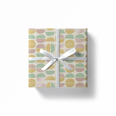 Papier cadeau Art Déco Pastel en herbe 70 cm x 50 m, 65 g/m² - Papiers cadeaux kraft à motifs-4