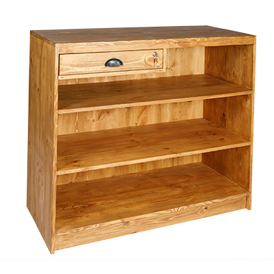 Comptoir caisse 119 x 50 x 100 cm pin massif FSC – Comptoir magasin/boutique - Ligne Authentique