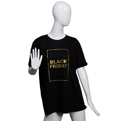 T-shirt BLACK FRIDAY coton taille M - noir / or - T-shirt opérations commerciales - Black Friday