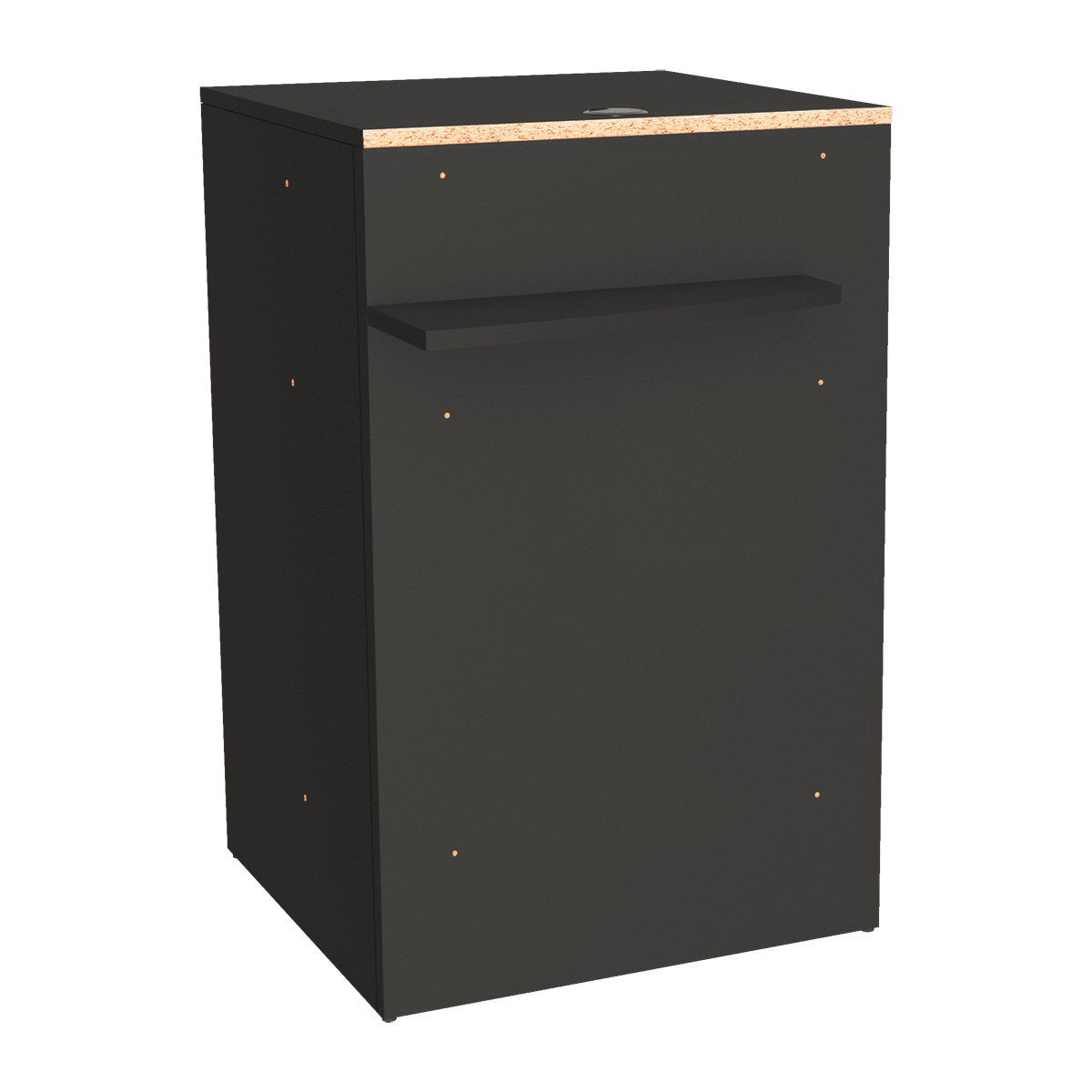 Comptoir d'accueil Soft Black - L 60,7 x H 94,5 cm - Comptoir Global-2