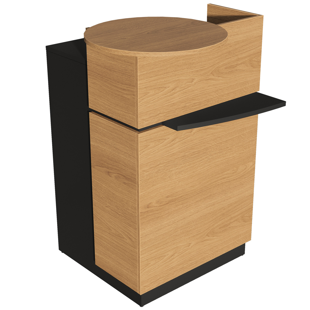 Joue de comptoir Corbridge + tablette ronde - Comptoir Global-1