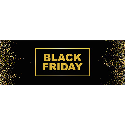 Affiche Black Friday pour vitrine 70 x H 25 cm noir / or M1 - Black Friday