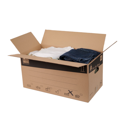 Caisse américaine carton, carton simple cannelure 60x30x30cm, paquet de 20 - Caisses américaines cartons-9