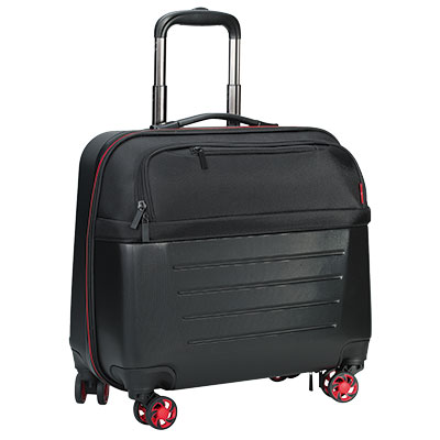 Trolley valise porte-documents à roulettes - coque noir / rouge - Porte-blocs et Porte-documents-3