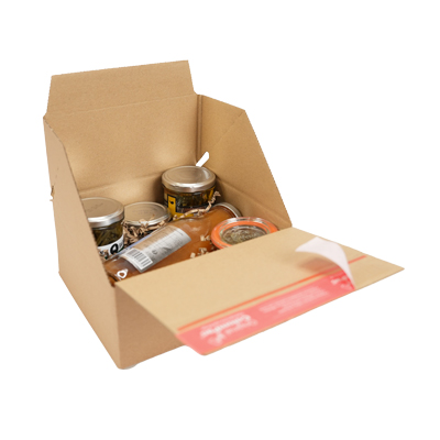 Boîte d'expédition Colompac à fond auto et fermeture adhésive 19,4x19,4x8,7 cm - Cartons d'expédition, Boîtes d'expédition-3