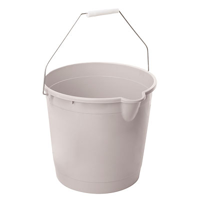 Seau en plastique gradué avec bec verseur - 10L - Gris - Lavage sols