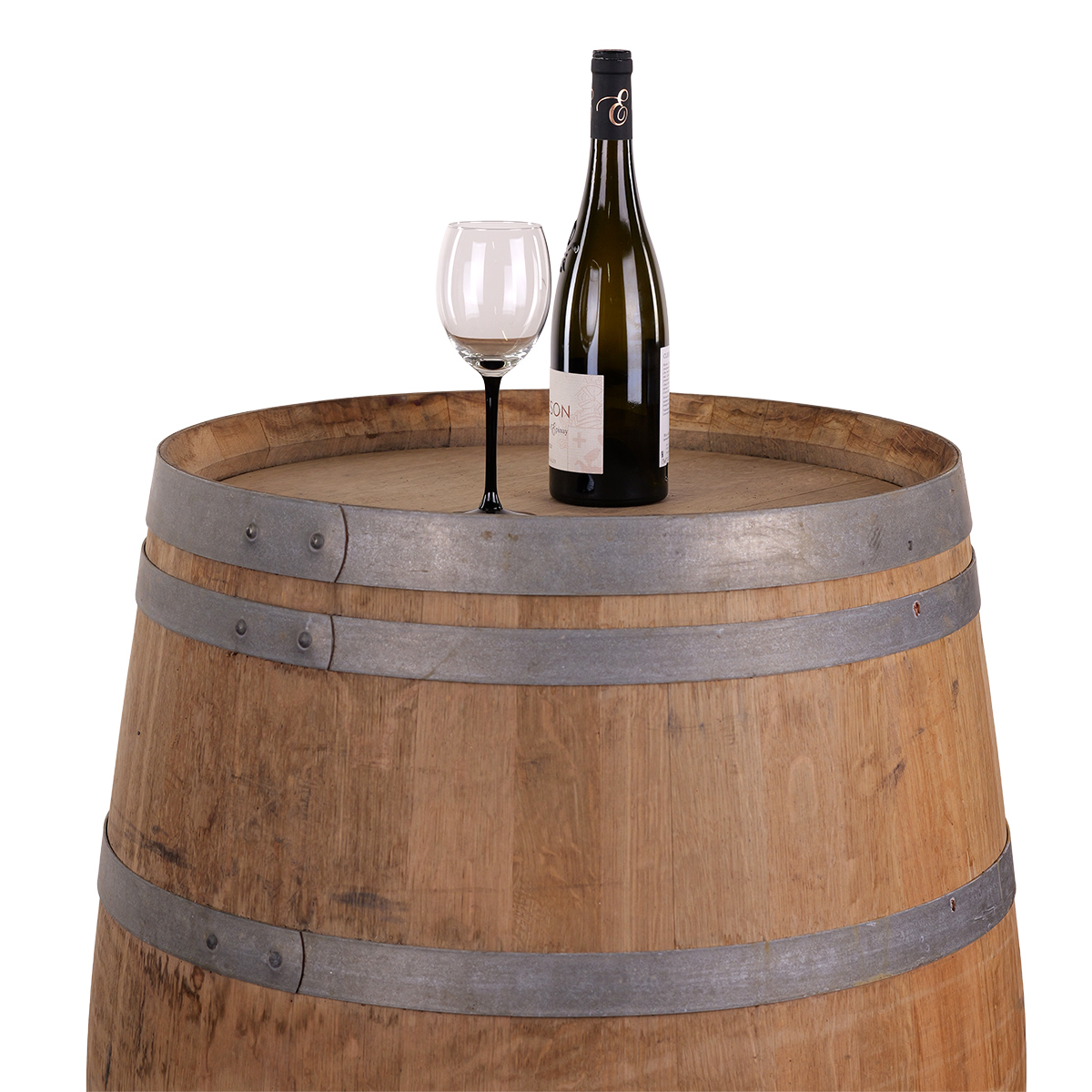 Tonneau barrique d'occasion en chêne 225L, fût d'occasion - Meubles et présentoirs cavistes-1