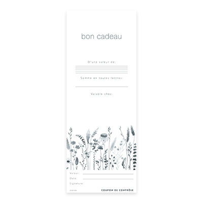 Bon cadeau fleurs champêtres 12x12cm avec enveloppe – Paquet de 12 - Bons cadeaux-1