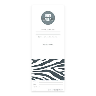 Bon cadeau zèbre 12x12cm avec enveloppe – Paquet de 12 - Bons cadeaux-1