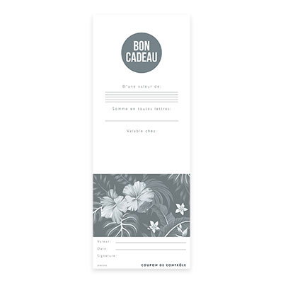 Bon cadeau tropical fleurs exotiques 12x12cm avec enveloppe – paquet de 12 - Bons cadeaux-1