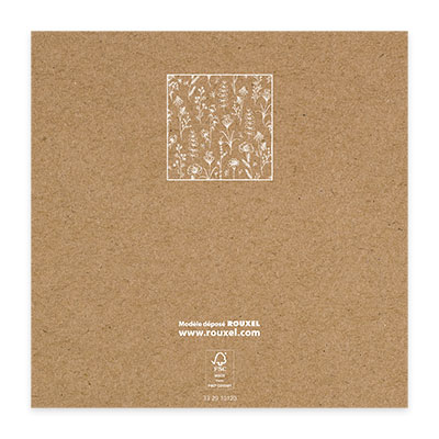 Bon cadeau kraft fleurs champêtres 12x12cm avec enveloppe – paquet de 12 - Bons cadeaux-2