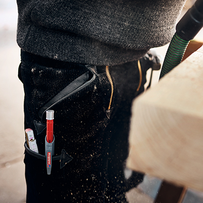 Crayon de chantier avec porte-mine - Crayon menuisier HB Edding E-8890 graphite - Crayons à papier-5