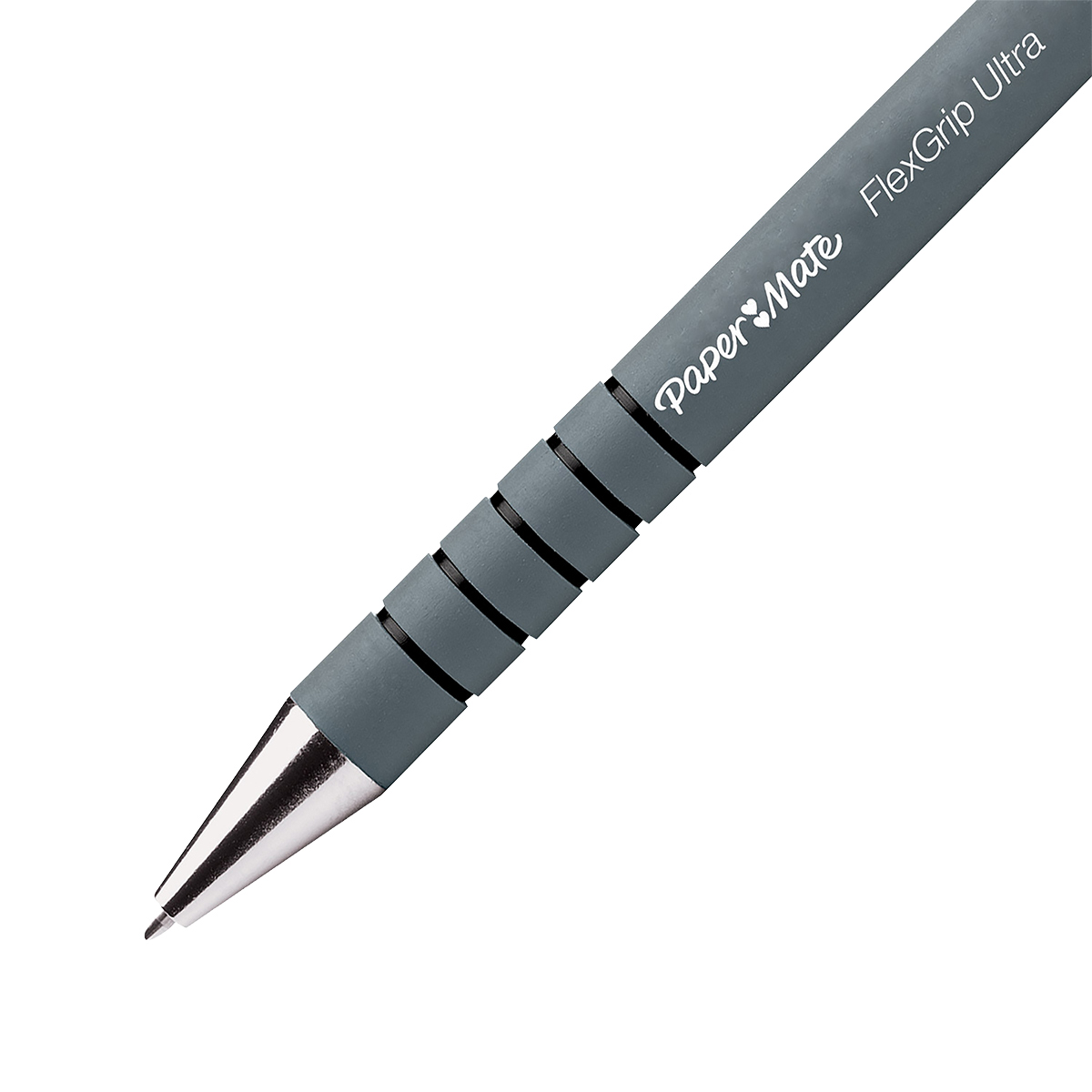 Stylo bille Papermate Flexgrip Ultra noir rétractable pointe moyenne 1 mm - Pack de 5 - Stylos billes-3