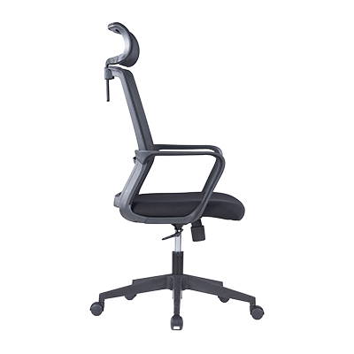 Chaise de bureau professionnelle VENISE noir – support lombaire et têtière réglables - mécanisme basculant centré - Sièges de bureaux-1