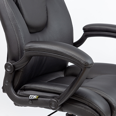 Fauteuil de bureau CHICAGO basculant centré, haut dossier, appui-tête, base métal chromé - Sièges de bureaux-8