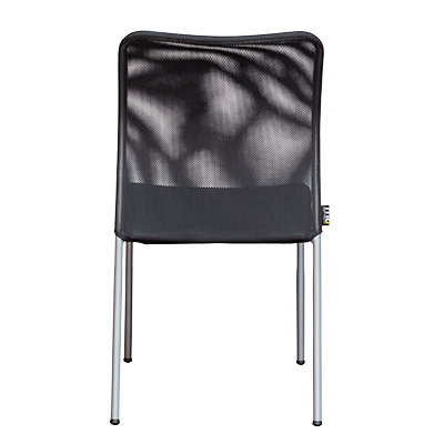Chaise visiteur empilable Cancun – Assise nid d'abeille, dossier résille - Noir - Chaises d'intérieur-2