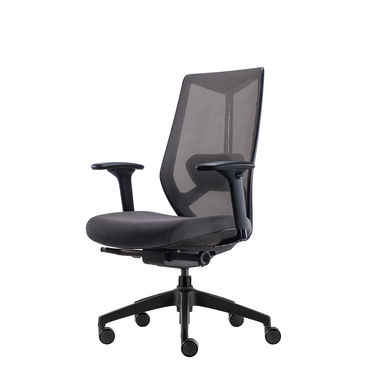 Siège de bureau design Arco Claudio Bellini synchrone 4 positions accoudoirs 3D - Noir - Sièges de bureaux