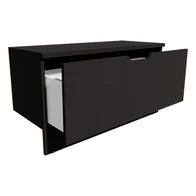Caisson tiroir Store noir Black 100 x 42,7 x 40 cm - Meuble de rangement pour magasin - Caissons de rangement-3