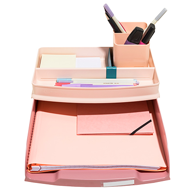 Corbeille à courrier Combo Styli Skandi vieux rose – Format A4+ - 500 feuilles - Corbeilles à courrier et revues-5