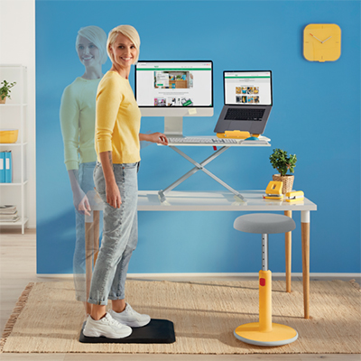 Support pour ordinateur portable Leitz Ergo Cozy gris – réglable 13 à 17 - Ergonomie bureautique -4