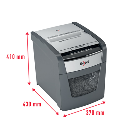 Destructeur de documents Rexel Optimum AutoFeed+ 50X coupe croisée DIN P4 50 feuilles 20L - Destructeurs de documents-7