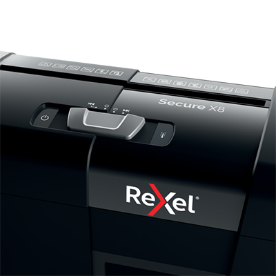 Destructeur de documents Rexel Secure X8 coupe croisée DIN P4 8 feuilles 14L – Broyeur papier - Destructeurs de documents-5