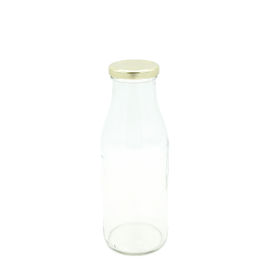 Bouteille en verre 500ml avec couvercle or ø48/71mm – Paquet de 6 - Bouteilles et pots cylindriques