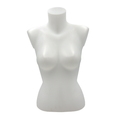 Buste femme plastique H 60 cm - Torse femme - Blanc - Bustiers et fessiers-1