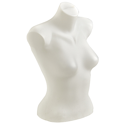 Buste femme plastique H 60 cm - Torse femme - Blanc - Bustiers et fessiers