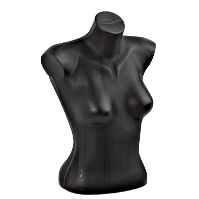 Buste femme plastique H 60 cm - Torse femme - Noir - Bustiers et fessiers