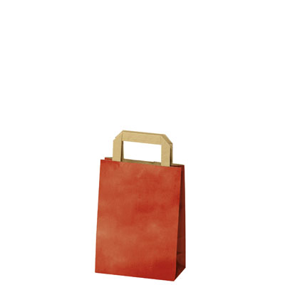 Sacs cabas kraft  - Sacs kraft couleur poignées plates