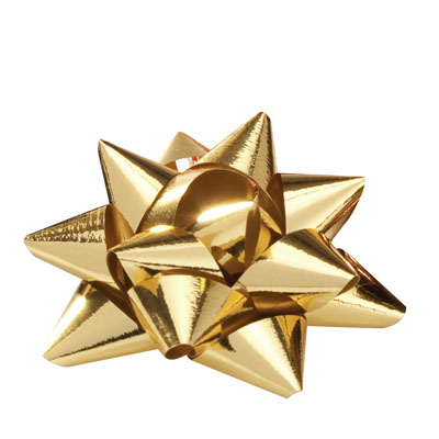 Étoiles adhésives or effet miroir ø 60 mm - paquet de 76 - Étoiles adhésives, Noeuds à tirer