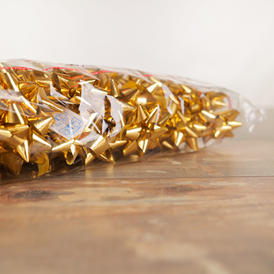 Étoiles adhésives or effet miroir ø 60 mm - paquet de 76 - Étoiles adhésives, Noeuds à tirer-1