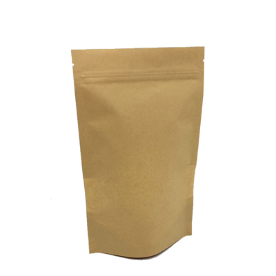 Sachet kraft fermeture par zip 750 ml 16 + 4 x H 26 cm - Paquet de 50 - Sachets doypacks-1