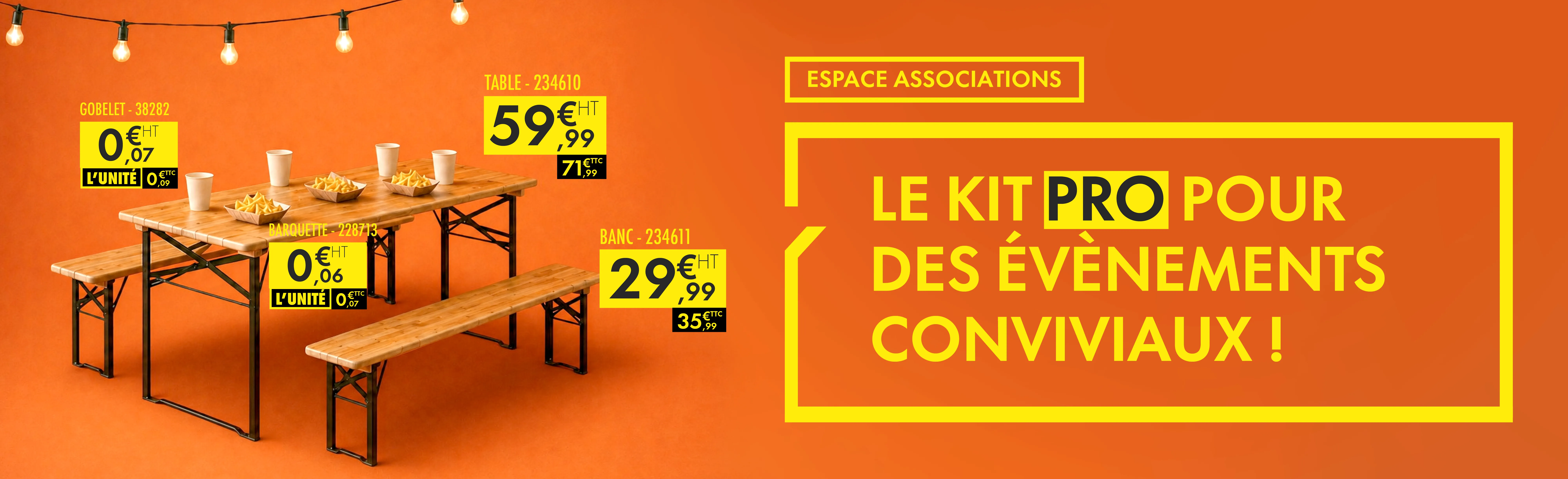 Préparez vos événements
