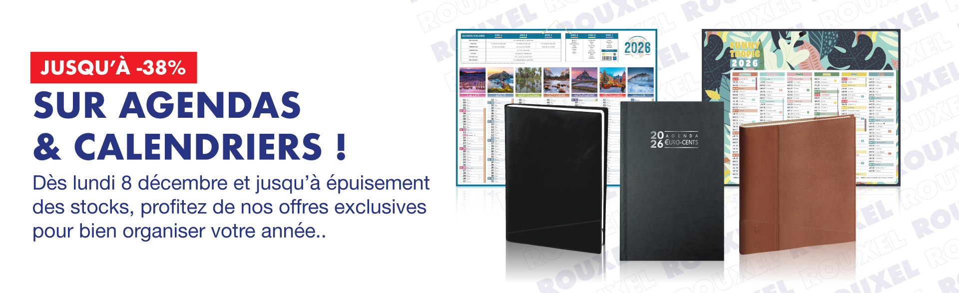 Pormotions sur les agendas et calendriers