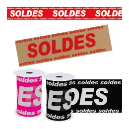 Banderoles Soldes et Destockage