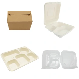 Boîtes repas jetables, Plateaux compartimentés