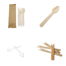Couverts jetables, Couverts bois