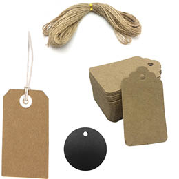 Etiquettes cadeaux à trou