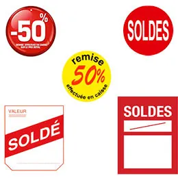 Etiquettes soldes